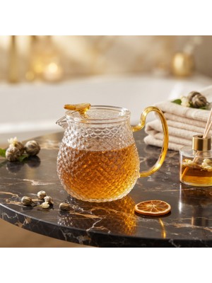 Ttt Şık Tasarımlı Cam Demlik - 550 ml - Borosilikat Cam