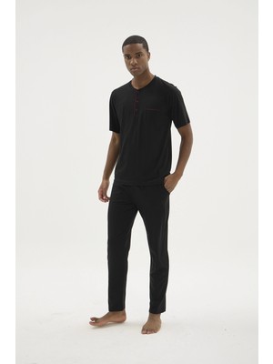 Kocabey 2209 Erkek Battal Midi Yaka Pijama Takım