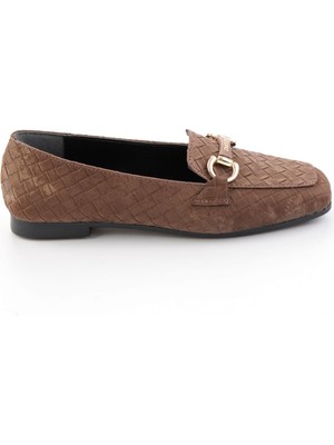 Bambi Kahve  Kadın Loafer Ayakkabı K01641023071
