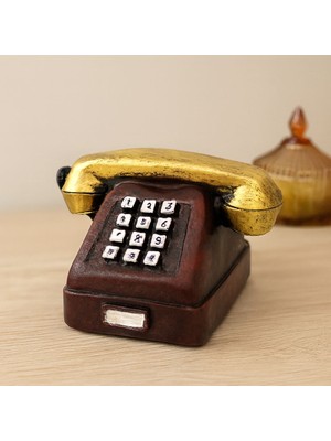 Royaleks Ankesörlü Telefon Dekoratif Biblo - Reçine 9.5x9.5 cm