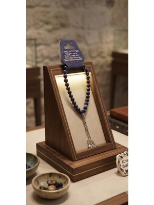 Adiyak Hakiki Doğal Lapis Lazuli Taşı Tesbih - Metal Püsküllü 33'lü Erkek Tesbih
