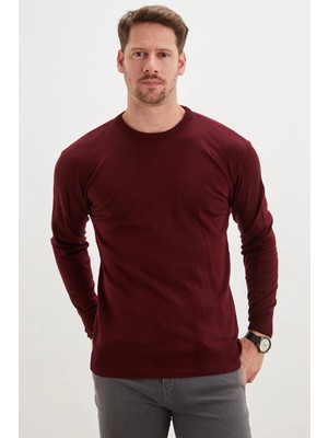 FullaModa Basic Bisiklet Yaka Regular Fit Triko Kazak