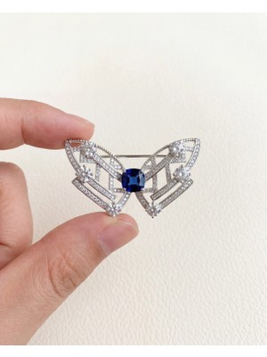 Parla 18K Altın Kaplama Zirkon Taşlı Broş – Model Br-14