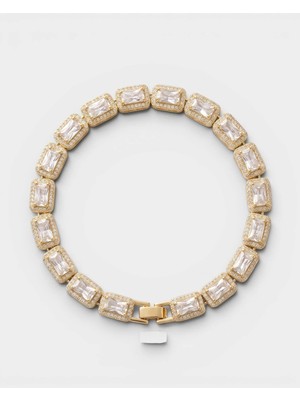 Parla Erkek Halat Kolye Çelik 14K Altın Kaplama 8mm