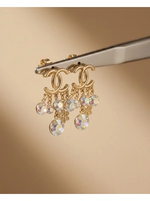 Parla 18K Altın Kaplama Zirkon Taşlı Küpe – Model Kp-47