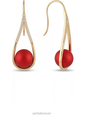 Parla 18K Altın Kaplama Zirkon Taşlı Küpe – Model Kp-16