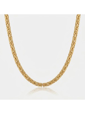 Parla Kral Gold Zincir Bileklik-Kolye Set 8mm – Yeni Koleksiyon Altın