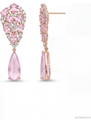 Parla 18K Altın Kaplama Zirkon Taşlı Küpe – Model Kp-09