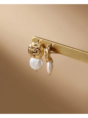 Parla 18K Altın Kaplama Zirkon Taşlı Küpe – Model Kp-45