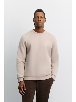 AVVA Erkek Taş Bisiklet Yaka 3 İplik Şardonlu -4 Dereceye Dayanıklı Regular Fit Sweatshirt A62Y1291