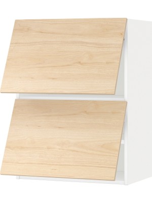Hobiurun Mutfak Yatay Duvar Dolabı, Askersund Açık Dişbudak Görünümlü, 60X80 Cm, 2 Kapaklı, Stoperli Menteşe