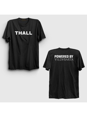 Presmono Unisex Siyah Thall Vildhjarta Metal Sırt Baskılı T-Shirt