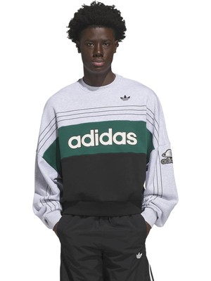 AKG9169 Adidas Varsıty Crew Erkek Sweatshirt Gri
