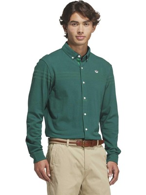 AKR5431 Adidas S Ls Button Up Erkek Gömlek Yeşil