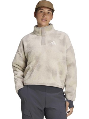 AKS2312 Adidas W mt Ess Hp Aop Kadın Sweatshirt Bej