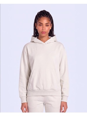 Kappa Inova Tur Kadın Bej Oversize Hoodie