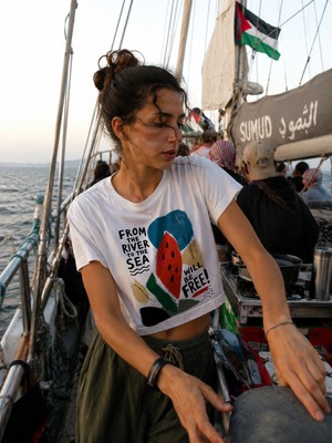 Leftist From The Rıver To The Sea! Baskılı Kadın Oversize Crop Tişört | Leftıst