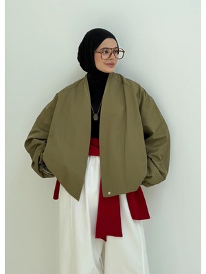 Moda Aksa 7774 SELECTION KRUVAZE BOMBER CEKET YEŞİL
