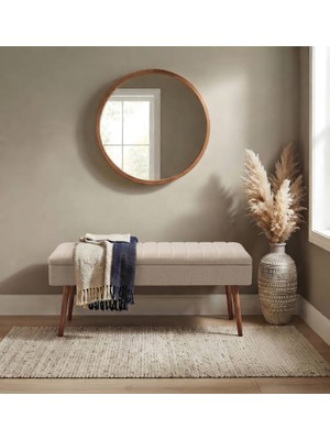 Uvi Collection Vina Kumaşlı Sandıklı Bench Ceviz Krem