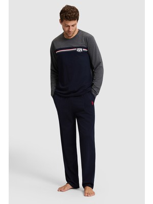 U.S. Polo Assn. Erkek Lacivert Pijama Takımı 50333254 VR033