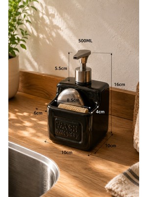 Porsima Ashton Black Sıvı Sabunluk 500 ml