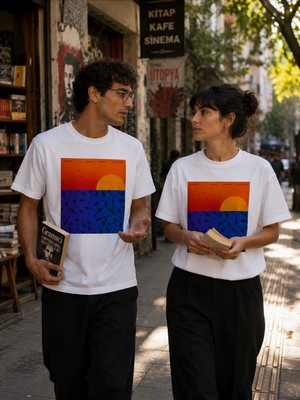 Leftist Imagıne A World Wıthout Capıtalısm Baskılı Unisex Regular Tişört | Leftıst