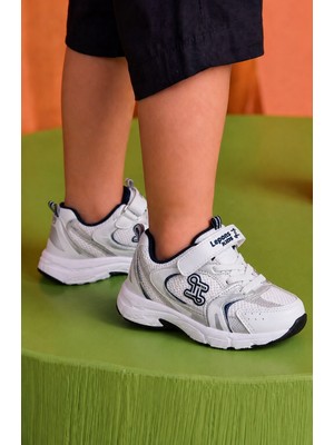 Nstil Günlük Unisex Çocuk Spor Ayakkabı Cırtlı Lastik Bağcık Desenli Rahat Hafif Taban Sneaker 180
