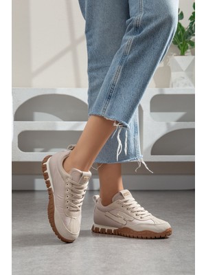 Valenza Paraşüt Ortopedik Sneaker Yürüyüş Ayakkabısı Bej