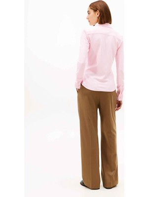 Tommy Hilfiger Kadın Pembe Tommy Hilfiger 1985 Slım Pıque Btn, 0d7 Pembe Kadın Gömlek