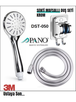 Pano Senti Mafsallı Duş Seti Pvc Hortumlu - Ustaya Son