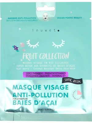 Inuwet Acai Çileği Detoks Etkili Biyoselüloz Yüz Maskesi