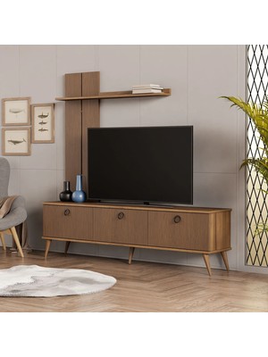 Mezza 1380 Terra 180 cm (Ahşap Ayaklı) Tv Ünitesi Ürgüp - Kaplan