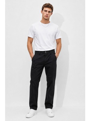 Vena Erkek Richard Slim Fit 5 Cep Gabardin Pantolon %100 Pamuk-Siyah