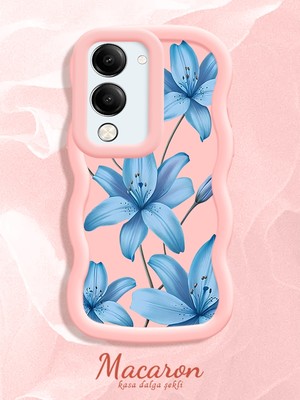HONTINGA Vivo Y19E Uyumlu Kılıf Düşüme Önleyici Basitlik Anti Düşme Kamera Koruyucu Basit Pembe Yumuşak Silikon Sevgili Çift Telefon Kılıfı Çiçekli Desen K9-0356