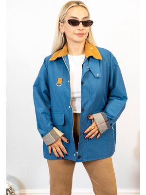 Muna Boutique Mevsimlik Mavi Ceket