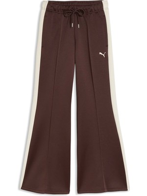 Puma Kadın / Kız Kahverengi Puma T7 Relaxed Flared Pants Kahverengi Kadın Eşofman Altı