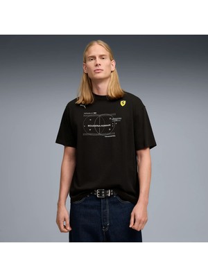 Puma Erkek Siyah Puma Ferrari Premium Tee Siyah Erkek T-Shirt