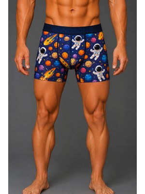 Brem Handsome Astronot Desenli Erkek Boxer