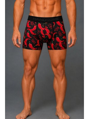 Brem Handsome Acı Biber Desenli Erkek Boxer