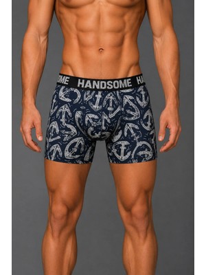 Brem Handsome Çapa Desenli Erkek Boxer