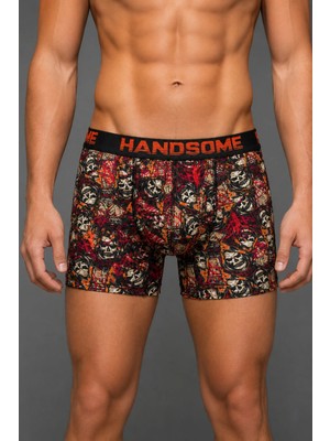 Brem Handsome Kurukafa Desenli Erkek Boxer