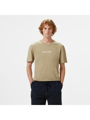 Calvin Klein Hero Logo Comfort Erkek Bej T-Shirt