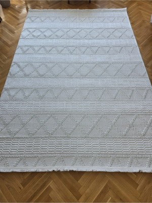 Evoris Enjoy 0219A Krem Iskandinav Sisal Bukle Yumuşak Özel Ölçü Salon Koridor Mutfak Halısı Yolluk