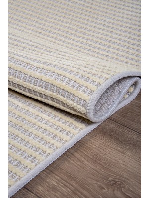 Evoris Beyaz Iskandinav Sisal Yıkanabilir Kaymaz Tabanlı Kilim Yolluk Oturma Odası Mutfak Halısı