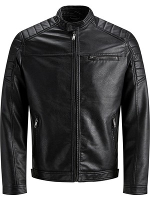 Jack & Jones 12147218 Erkek Jjerocky Jacket Noos Pıu Suni Deri Ceket