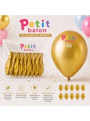 Gemar 10'lu Metalik Gold Balon