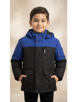 Pique ROCKET ÇOCUK MONT Çıkabilir Kapüşonlu Baskı Detaylı Çocuk SoftShell Mont