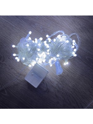 Skygo 10 M 100 LED Damla Uçlu Beyaz Işık Şeffaf Kablo Mz-17-1