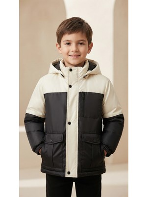 Pique ROCKET ÇOCUK MONT Çıkabilir Kapüşonlu Baskı Detaylı Çocuk SoftShell Mont