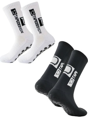 St. Morritz Unisex Çok Renkli Kaymaz Silikon Tabanlı Spor Çoraplar - 2 Çift